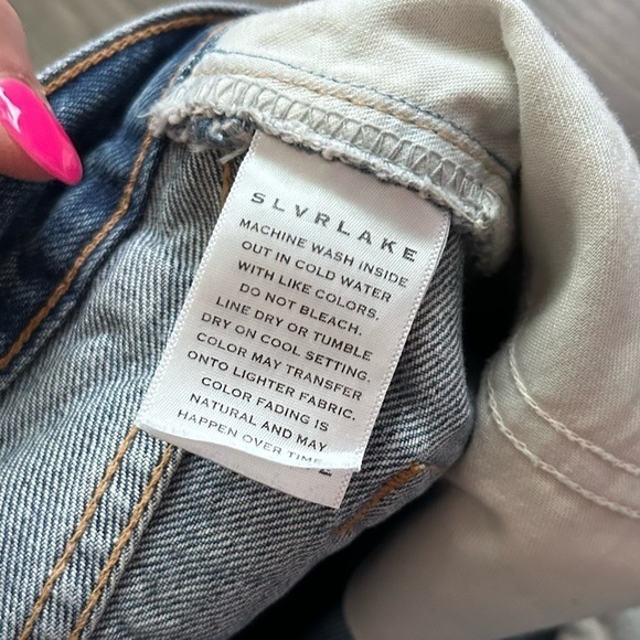 SLVRLAKE Tyler Distressed Straight Leg Jeans in Old Ways Sz 26 - Picture 9 of 10